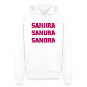 Sandra Geburtstag Geschenke - Männer Premium Bio Hoodie - Weiß - Vorne - Nico (187cm)