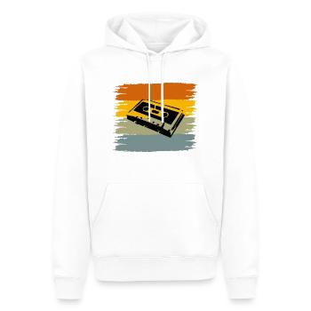 Vintage 80s 90s Retro Cassette Tape - Männer Premium Bio Hoodie - Weiß - Vorne - Nico (187cm)
