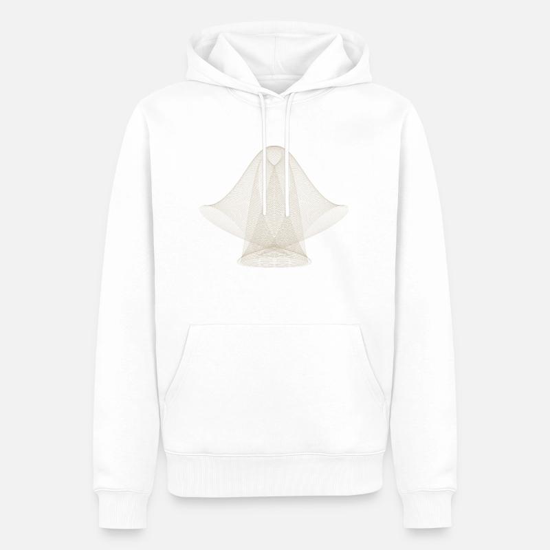 Conception de points abstraits - Sweat à capuche Premium bio Homme - blanc