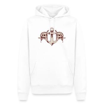Pirate's Anchor - Men’s Premium Organic Hoodie - white - Front - Nico (187cm)