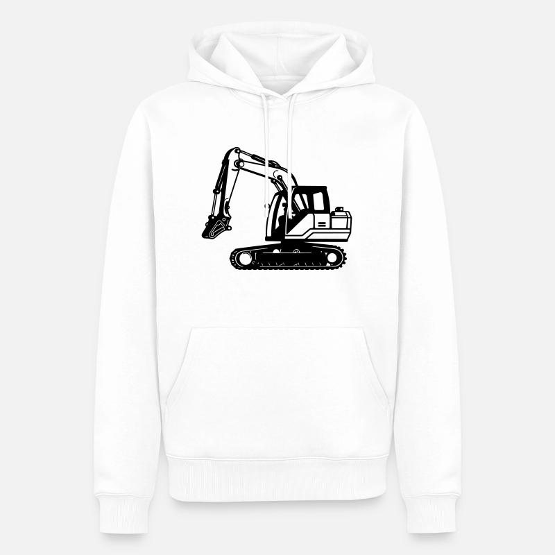 peleteuse - Sweat à capuche Premium bio Homme - blanc