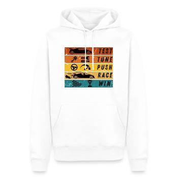LA MEILLEURE FAÇON DE GAGNER UNE COURSE - Sweat à capuche Premium bio Homme - blanc - Devant - Nico (187cm)