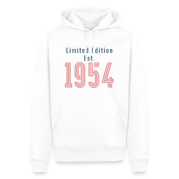 Limited Edition 1954 - Geburtstag - Männer Premium Bio Hoodie - Weiß - Vorne - Nico (187cm)