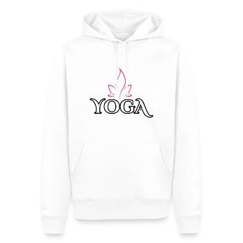Yoga Zen Yin Yang Hommes Femmes - Sweat à capuche Premium bio Homme - blanc - Devant - Nico (187cm)