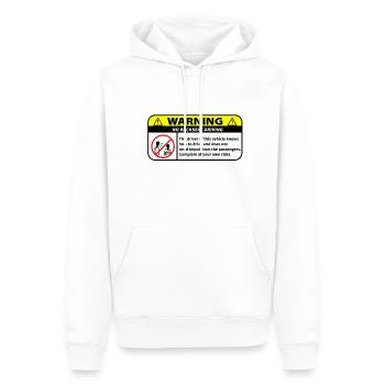 Informationen für Passagiere - Männer Premium Bio Hoodie - Weiß - Vorne - Nico (187cm)