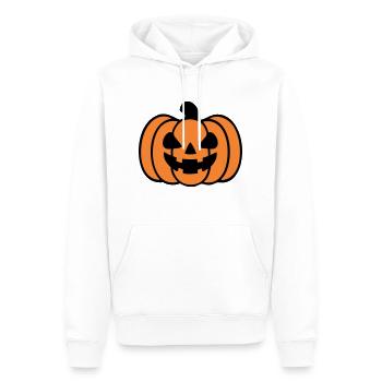 Halloween Kürbis - Männer Premium Bio Hoodie - Weiß - Vorne - Nico (187cm)