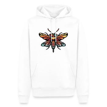 Dragonfly Comic Cool - Men’s Premium Organic Hoodie - white - Front - Nico (187cm)