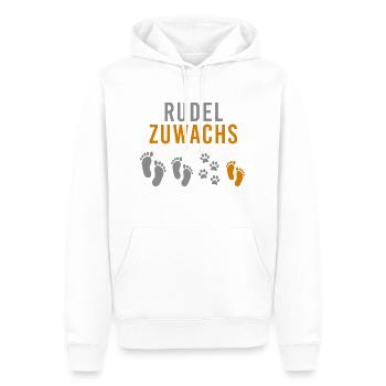 Babybauch Schwangerschaft Rudelzuwachs Hund Kind - Männer Premium Bio Hoodie - Weiß - Vorne - Nico (187cm)