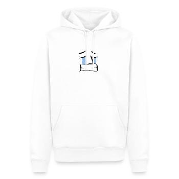 Verzweifeltes Gesicht - Männer Premium Bio Hoodie - Weiß - Vorne - Nico (187cm)