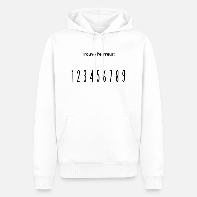 errreur - Sweat à capuche Premium bio Homme - blanc