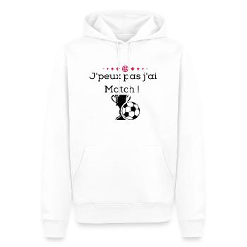 MATCH DE FOOT - Sweat à capuche Premium bio Homme - blanc - Devant - Nico (187cm)