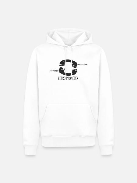 Retro Phone-Sex - Männer Premium Bio Hoodie - Weiß
