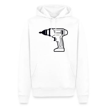 drill - Men’s Premium Organic Hoodie - white - Front - Nico (187cm)