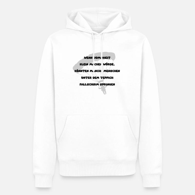 Unterm Teppich Fallschirm springen - Männer Premium Bio Hoodie - Weiß