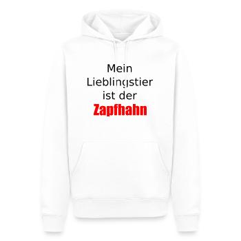 Mein Lieblingstier ist der Zapfhahn Spruch - Männer Premium Bio Hoodie - Weiß - Vorne - Nico (187cm)