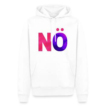 NON. Une chemise, un mot. - Sweat à capuche Premium bio Homme - blanc - Devant - Nico (187cm)