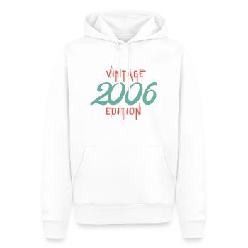 Vintage 2006 edition - Sweat à capuche Premium bio Homme - blanc - Devant - Nico (187cm)
