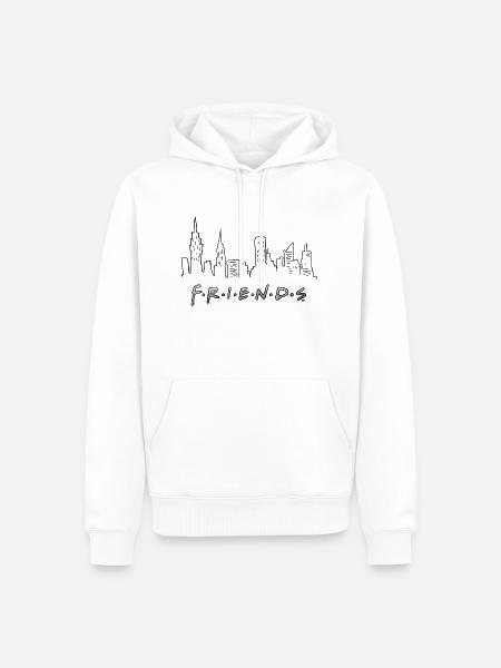 Friends New York Skyline - Männer Premium Bio Hoodie - Weiß