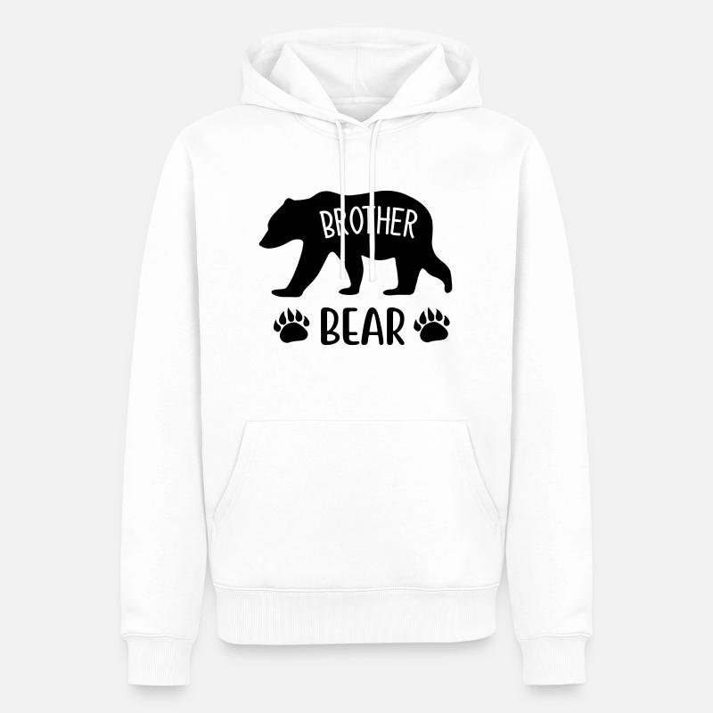 brother bear - Männer Premium Bio Hoodie - Weiß