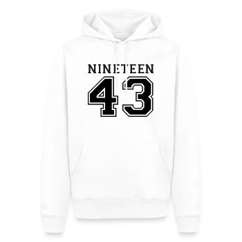 1943 - Männer Premium Bio Hoodie - Weiß - Vorne - Nico (187cm)