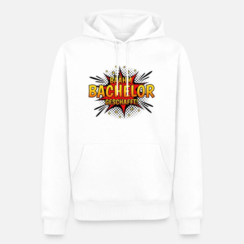 Bäähm Bachelor Geschafft - Männer Premium Bio Hoodie - Weiß