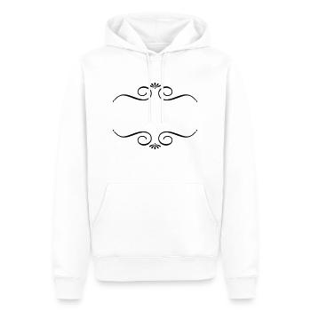 Embellissement Ornement Motif Fleur Fleur Votre Texte - Sweat à capuche Premium bio Homme - blanc - Devant - Nico (187cm)