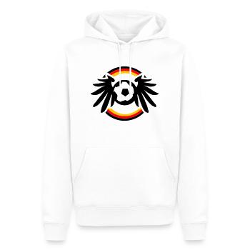 Deutschland Fan Ball - Männer Premium Bio Hoodie - Weiß - Vorne - Nico (187cm)