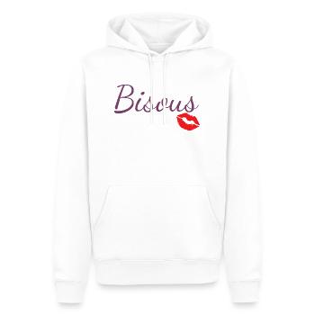 Bisous - Sweat à capuche Premium bio Homme - blanc - Devant - Nico (187cm)