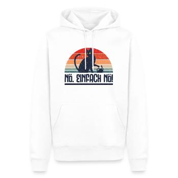 Nö Einfach Nö Katze Kaffee Lustig Ironisch Koffein - Männer Premium Bio Hoodie - Weiß - Vorne - Nico (187cm)