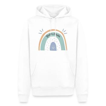 Großer Bruder Regenbogen - Männer Premium Bio Hoodie - Weiß - Vorne - Nico (187cm)