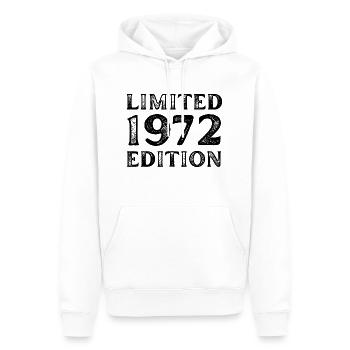 1972 LIMITED EDITION ANNIVERSAIRE 50 ANS METAL - Sweat à capuche Premium bio Homme - blanc - Devant - Nico (187cm)