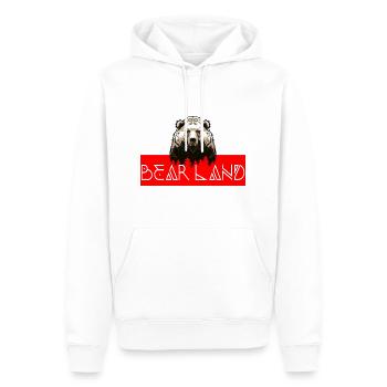 bear - Männer Premium Bio Hoodie - Weiß - Vorne - Nico (187cm)