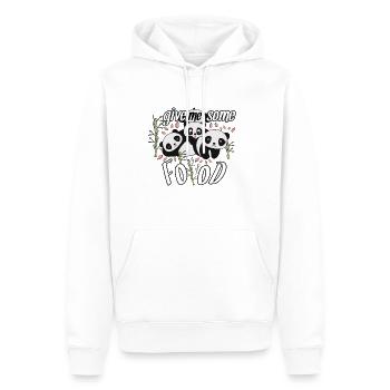 Essen - Pandas - Männer Premium Bio Hoodie - Weiß - Vorne - Nico (187cm)