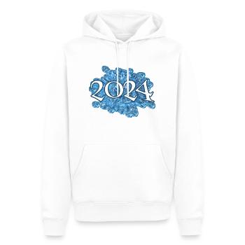 Water drops 2024 - Men’s Premium Organic Hoodie - white - Front - Nico (187cm)