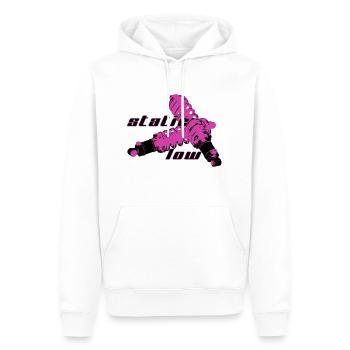 staticlow 2 - Männer Premium Bio Hoodie - Weiß - Vorne - Nico (187cm)