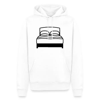 Lit - Sweat à capuche Premium bio Homme - blanc - Devant - Nico (187cm)