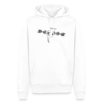 Skier Ski Design Ski Ski Tenue de ski - Sweat à capuche Premium bio Homme - blanc - Devant - Nico (187cm)