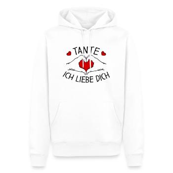 Tante ich liebe Dich - Männer Premium Bio Hoodie - Weiß - Vorne - Nico (187cm)