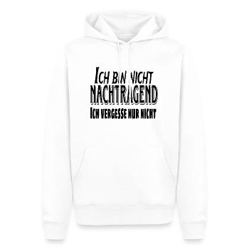 Ich bin nicht nachtragend ich vergesse nur nicht - Männer Premium Bio Hoodie - Weiß - Vorne - Nico (187cm)