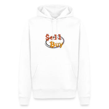 SellBuy - Männer Premium Bio Hoodie - Weiß - Vorne - Nico (187cm)