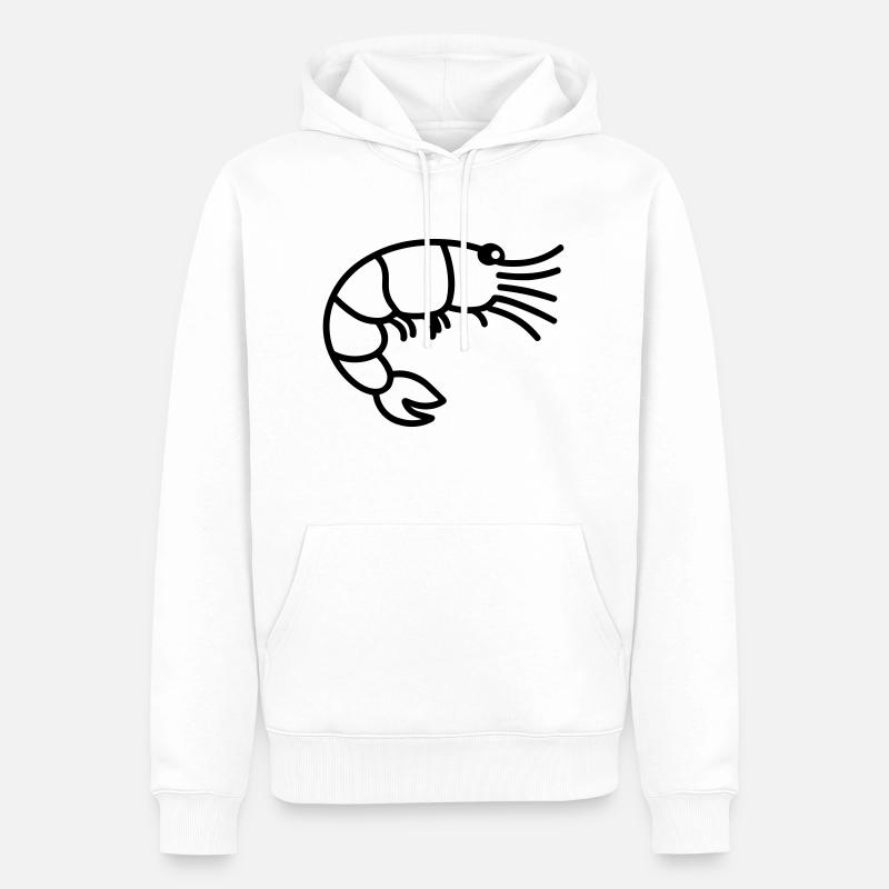 Garnele - Männer Premium Bio Hoodie - Weiß