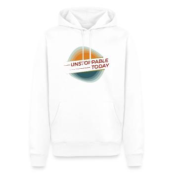 Good mood - Men’s Premium Organic Hoodie - white - Front - Nico (187cm)