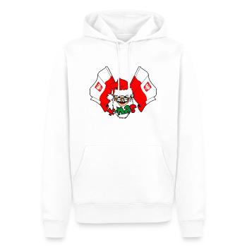 Weihnachten Weihnachtsmann mit Flagge Polen - Männer Premium Bio Hoodie - Weiß - Vorne - Nico (187cm)