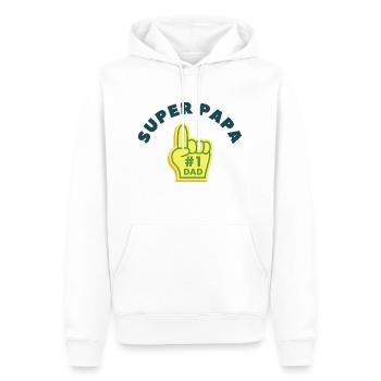 Super-Papa - Männer Premium Bio Hoodie - Weiß - Vorne - Nico (187cm)
