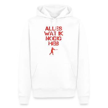 presentje wat ik nodig baseball homerun base 2 - Männer Premium Bio Hoodie - Weiß - Vorne - Nico (187cm)