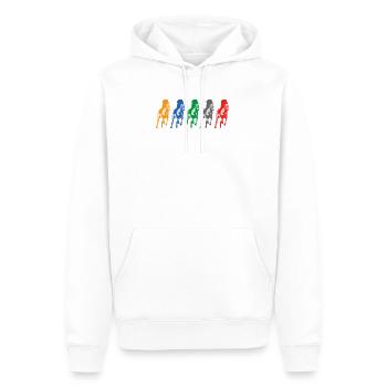 passe-temps l'amour cadeau cadeau roi à cheval cavalière - Sweat à capuche Premium bio Homme - blanc - Devant - Nico (187cm)