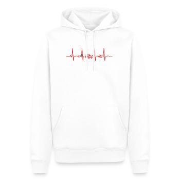 Heartbeat heart ekg evolution human ambulance a - Men’s Premium Organic Hoodie - white - Front - Nico (187cm)