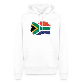 Roots drapeau pays d'origine Afrique du Sud .png - Sweat à capuche Premium bio Homme - blanc - Devant - Nico (187cm)