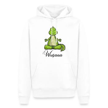 Auszeit Durchatmen Wusaaa Drache - Männer Premium Bio Hoodie - Weiß - Vorne - Nico (187cm)