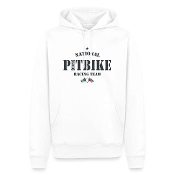 Pitbike NRT AG Italie - Sweat à capuche Premium bio Homme - blanc - Devant - Nico (187cm)
